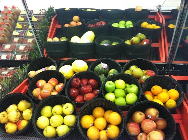 Photo of fresh fruits in baskets